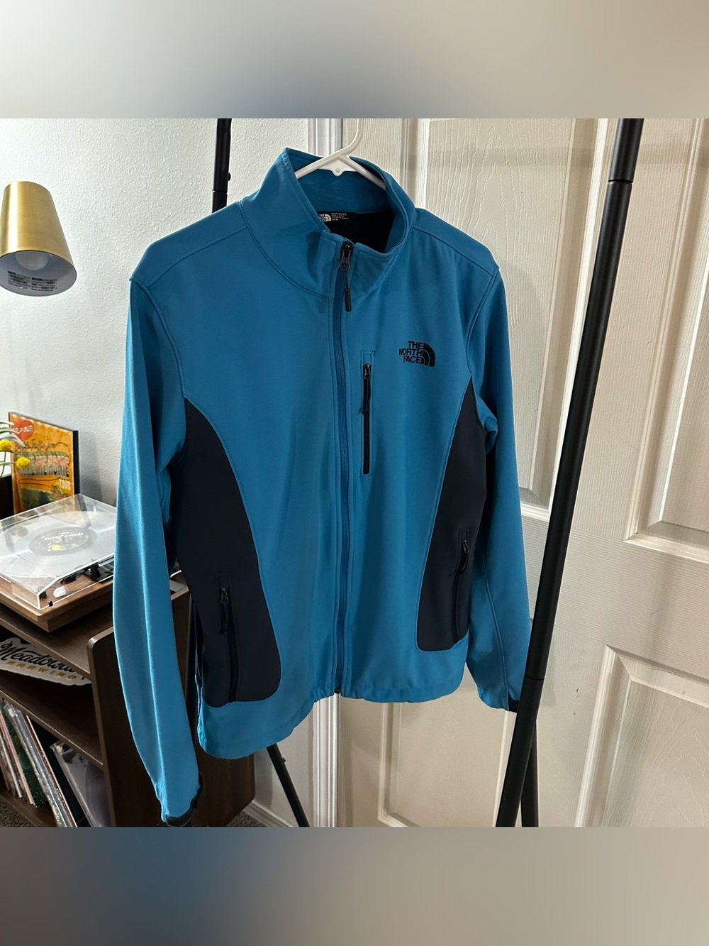 The North Face Teal and Black Softshell Performance Jacket